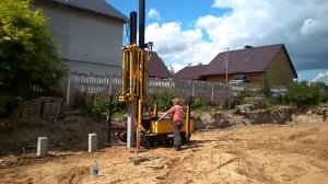 Фундамент на забивных железобетонных сваях под дом, баню, гараж