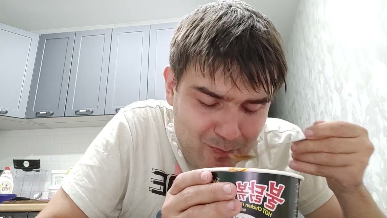 Пробуем корейскую лапшу быстрого приготовления острую  fod artemonchik импорт