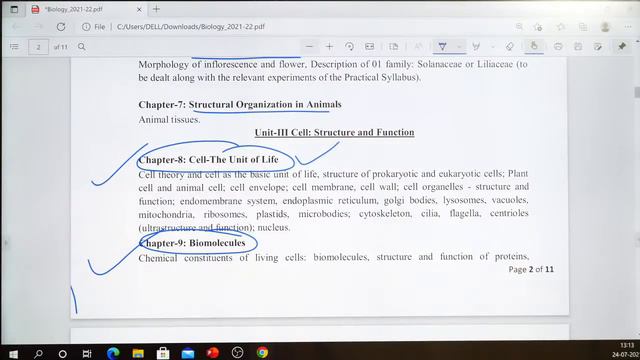 New Term-Wise Syllabus Distribution | Latest Syllabus By CBSE - Biology | Class 11&12 Board 2022