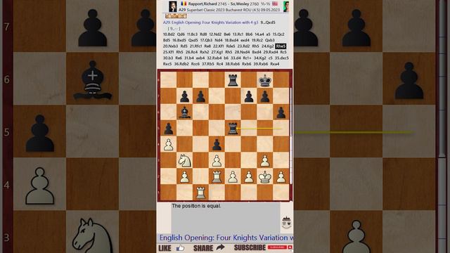 Superbet Chess Classic Romania 2023 - Round: 4 || Richard Rapport vs Wesley So