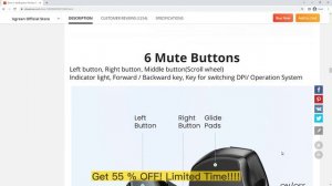 UGREEN Wireless Mouse Bluetooth 5.0 2.4G Dual Mode Mice Ergonomic 4000 DPI 6 Mute Button For MacBoo