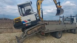 Погрузка мини экскаватор без аппарели