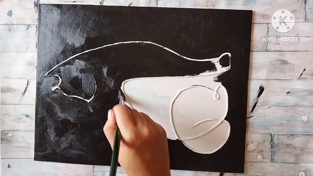 Картина одной линией за час, картина в стиле минимализм,как легко написать картину, DIY, Wall Art