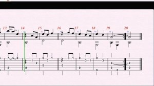 Видео ноты - Подмосковные вечера на гитаре - фингерстайл