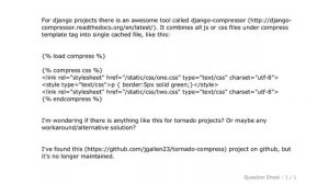 Django : Python/Tornado - compressing static files