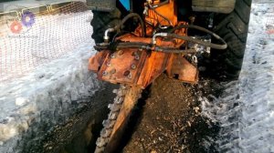 МТЗ Грунторез режет бетон и асфальт