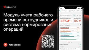 Вебинар MD Audit: Модуль учета рабочего времени сотрудников и система нормирования операций.