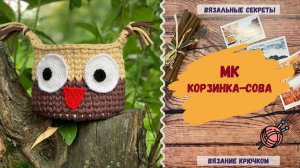Корзинка СОВА из трикотажной пряжи ∣ Мастер-класс по вязанию крючком ∣ Как связать кольцо амигуруми