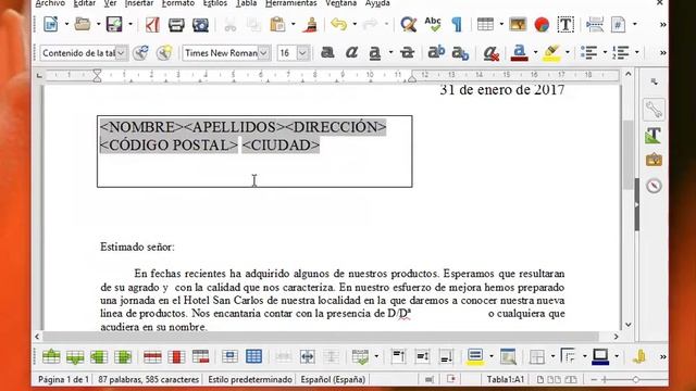 Combinar Correspondencia con Libre Office смотреть онлайн