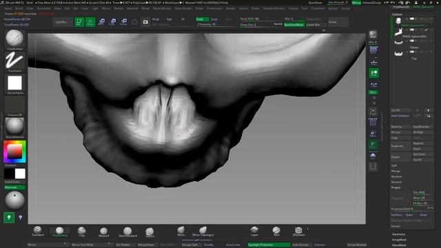 ZBrush Human Skull - Speed Sculpting смотреть онлайн