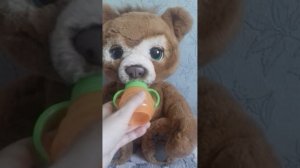 Подарили Ритуле подарок на день рождения(русский мишка)