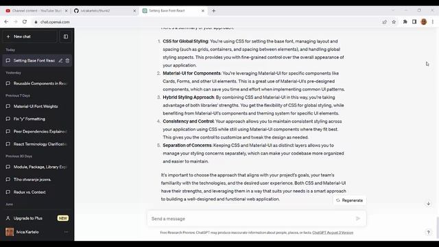 React app container