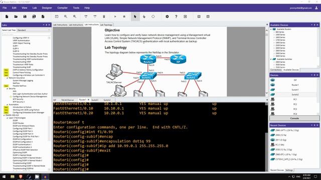 (На РУССКОМ) Free CCNA _ SNMP _ Day 40 Lab _ CCNA 200-301 Complete Course
