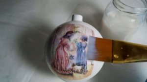 Новогодний набор шаров "Серебряный". Декупаж. New year. Silver christmas balls. Decoupage.