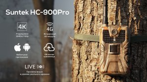 Фотоловушка Suntek HC-900Pro: видео 4К, live video, управление с телефона