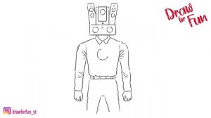 How to draw Titan Speakerman from Skibidi Toilet