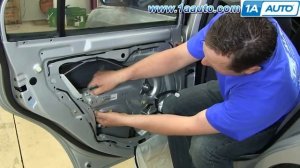 Разборка левой задней двери elantra
