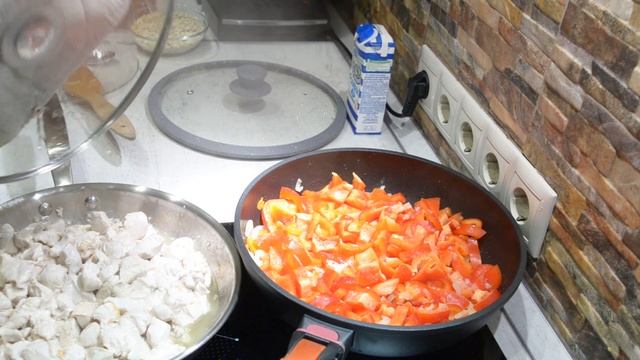 Курица с овощами в сливках смотреть онлайн