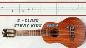 S Class Stray Kids Slow easy melody fingerpicking guitar tabs tutorial