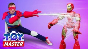 Игры битвы - Железный Человек и Той Мастер спасают Спайдермена! - Супергерои в видео шоу онлайн