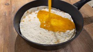 БЫСТРЫЙ ЗАВТРАК ИЗ ЛАВАША ВСЕ СЛОЖИЛ НА СКОВОРОДУ И НА ПЛИТУ 😋 Быстро Просто Вкусно #asmr #recipe