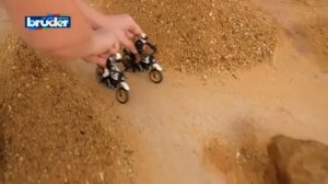 Мотоцикл Bruder Scrambler Ducati Cafe Racer с мотоциклистом