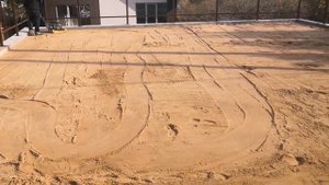 парковка для автомобиля из щебенки на 105 кв. за один день