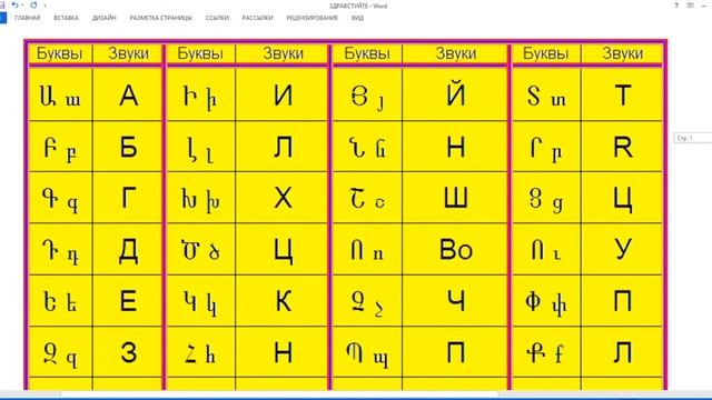 Армянские буквы смотреть онлайн