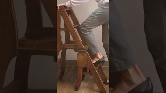 Space Saving Furniture: DutchCrafters Library Step Stool Chair