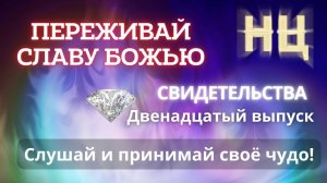 ПЕРЕЖИВАЙ СЛАВУ БОЖЬЮ. СВИДЕТЕЛЬСТВА. СЛУШАЙ И ПРИНИМАЙ СВОЕ ЧУДО! (Двенадцатый выпуск)