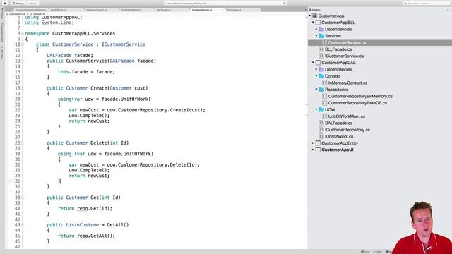 C# Architecture and more with NET Core | S2P51 | The Using Keyword and Wrapping up the CustomerServ смотреть онлайн