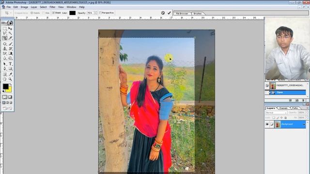 Crop Tool - Adobe Photoshop for Beginners - Class 5 - Hindi/Urdu || Crop Tool ka kya Use hai || смотреть онлайн