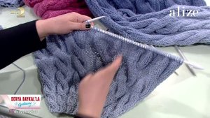 Saç Örgü Tekniği ile Hırka Yapımı - Cable Stitch Cardigan Tutorial Superlana Midi Ombre Batik