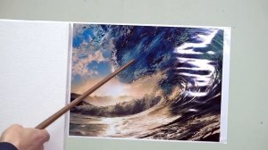 Магия волн. Огромная волна. Как нарисовать картину. Начало вебинара художника Дмитрия Розы