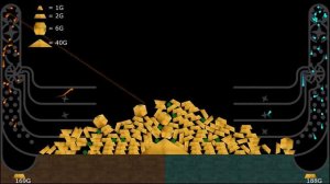 The Gold Battle 3 - Marble Race in Algodoo