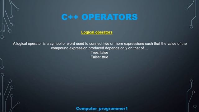 C++ Programming Language Short Introduction