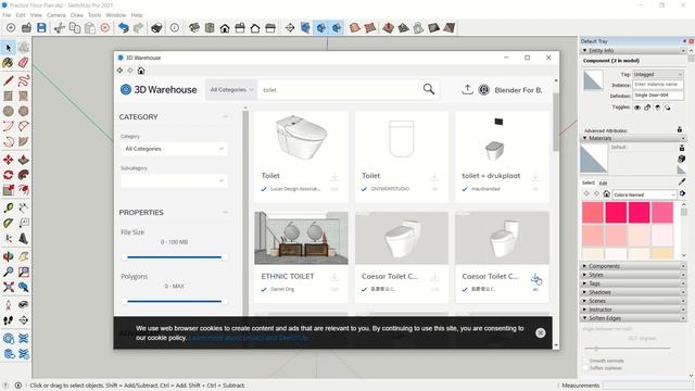 [PART 13] Sketchup 2021 Insert Furniture Essential Training For Beginner