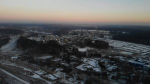 Полёт над Фряново (Щёлковский район Московской области). Декабрь 2020 года.