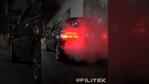 Выхлоп с заслонками на Mercedes ML400 W166