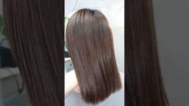 Красим седые волосы. Красим рельефно седину. Темно-русые волосы