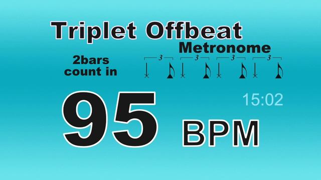 Triplet Offbeat Metronome BPM=95 смотреть онлайн