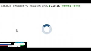 Обзор курс UZS RUB - Узбекский сум Российский рубль 0,005257
