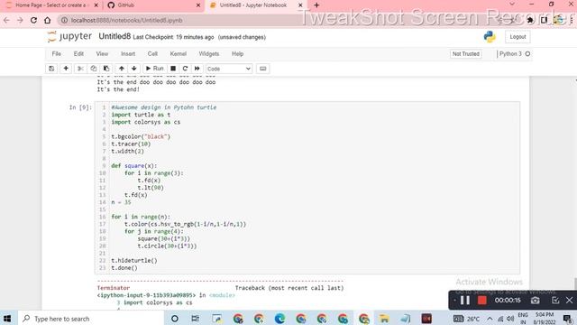 awesome design Drawing in Python || Python turtle library || Python for beginners