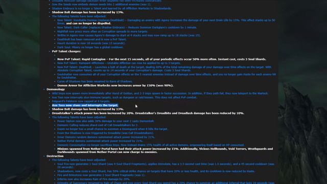 Shadowlands PTR/BETA | Изменения от двенадцатого ноября | Warlock смотреть онлайн