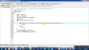 C Programming - Count Vowel and Consonant in String - Learn C tutorials by Sanjay Gupta in English