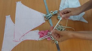 Пошив плавок для купальника на завязках / Часть 1