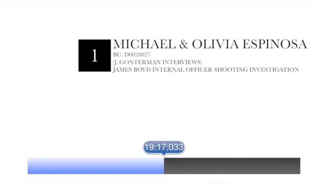Michael & Olivia Espinosa, Witness,  APD Internal Investigation Interview - James Boyd Case