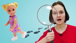 Видео куклы Барби – Штеффи ушла из Дома! Игры детективы!– Для девочек игры прятки.