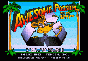 Awesome Possum Kicks Dr. Machino's Butt! | intro sega mega drive (genesis).