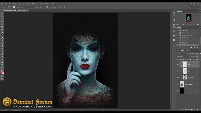 Эффект дезинтеграции в Фотошопе смотреть онлайн